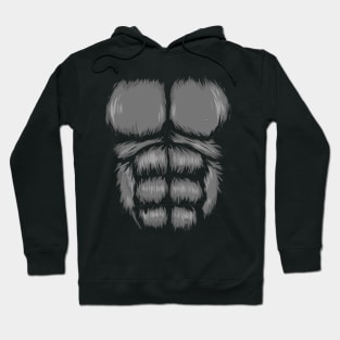 Gorilla Chest Monkey Funny Lazy Halloween Costume Hoodie